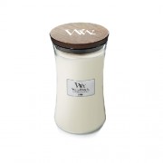 Large Hourglass Candle Linen WoodWick Large Hourglass Candle Linen WoodWick